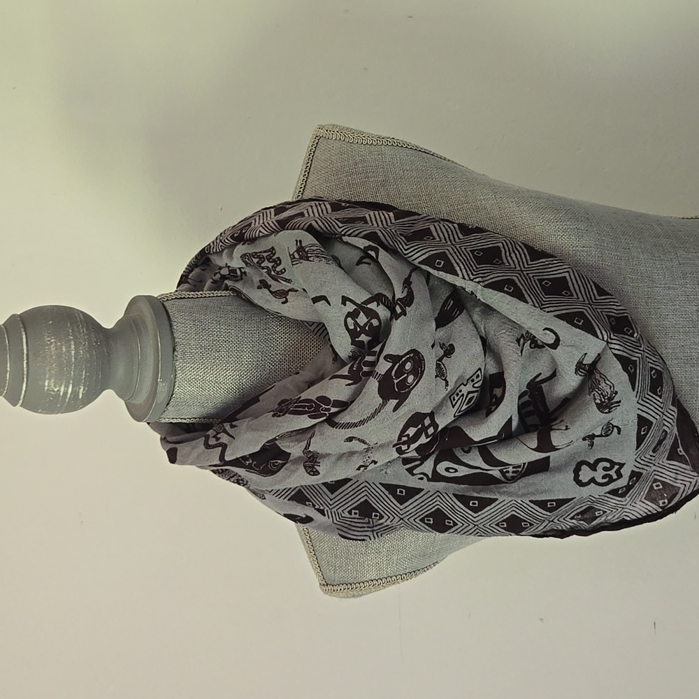 VINTAGE African Tribal Print Scarf
